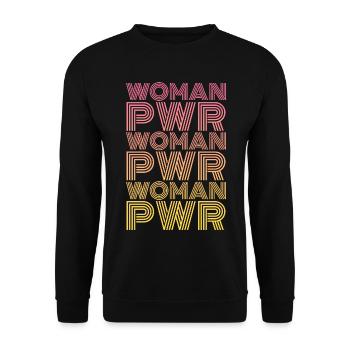 Woman Power - Unisex Sweatshirt - black - Front - Alina (178cm) & Michal (187cm)