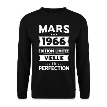 60th Anniversary - March 1966 Perfection - Unisex Sweatshirt - black - Front - Alina (178cm) & Michal (187cm)