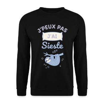 Faultiers süßes Nickerchen - Unisex Pullover - Schwarz - Vorne - Alina (178cm) & Michal (187cm)