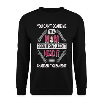 Tu ne peux pas me faire peur, je suis maman | Chemise de maman drôle - Sweat-shirt Unisexe - noir - Devant - Alina (178cm) & Michal (187cm)