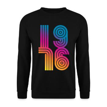 Vintage 1976 - Unisex Pullover - Schwarz - Vorne - Alina (178cm) & Michal (187cm)