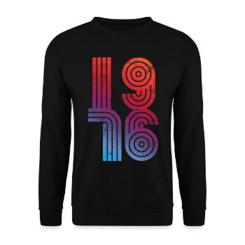 Vintage 1976 - Unisex Pullover - Schwarz - Vorne - Alina (178cm) & Michal (187cm)