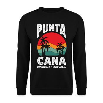 Drapeau de la République dominicaine Dom Rep Pride - Sweat-shirt Unisexe - noir - Devant - Alina (178cm) & Michal (187cm)