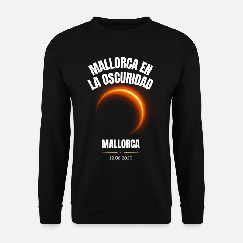 Mallorca en la Oscuridad Sonnenfinsternis 12.08.20 - Unisex Pullover - Schwarz