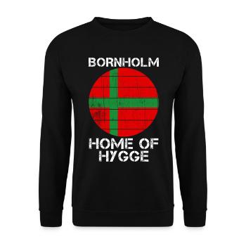 Bornholm, Foyer du Hygge - Sweat-shirt Unisexe - noir - Devant - Alina (178cm) & Michal (187cm)