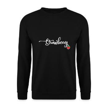 Strawberry - Unisex Pullover - Schwarz - Vorne - Alina (178cm) & Michal (187cm)