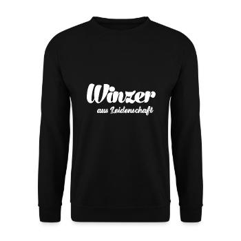 Winzer aus Leidenschaft Winzerin Wein Weinhandel - Unisex Pullover - Schwarz - Vorne - Alina (178cm) & Michal (187cm)