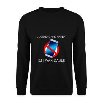 Jugend ohne Handy ich war dabei - Unisex Pullover - Schwarz - Vorne - Alina (178cm) & Michal (187cm)
