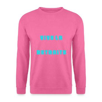 RETRAITE. BONNE RETRAITE. JOYEUSE RETRAITE. COEUR - Sweat-shirt Unisexe - rose - Devant