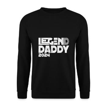 Papa 2024 Legend Daddy 2024 Papa in 2024 - Unisex Pullover - Schwarz - Vorne - Alina (178cm) & Michal (187cm)