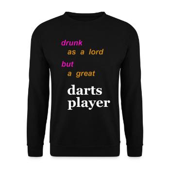 fléchettes et bière - Sweat-shirt Unisexe - noir - Devant - Alina (178cm) & Michal (187cm)
