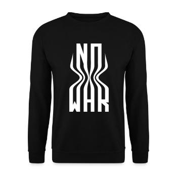 No War - Unisex Sweatshirt - black - Front - Alina (178cm) & Michal (187cm)