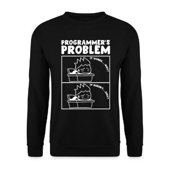 Programmierer Problem Computerprogrammierer - Unisex Pullover - Schwarz - Vorne - Alina (178cm) & Michal (187cm)