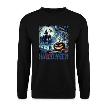 Joyeux Halloween - pour une atmosphère effrayante parfaite - Sweat-shirt Unisexe - noir - Devant - Alina (178cm) & Michal (187cm)