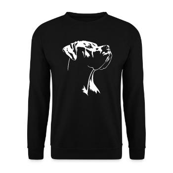 Dogue Argentino Silhouette Chien Chiens Wilsigns - Sweat-shirt Unisexe - noir - Devant - Alina (178cm) & Michal (187cm)