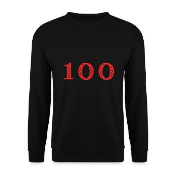 100. 100 ANS. 100e ANNIVERSAIRE. ANNIVERSAIRE 100 - Sweat-shirt Unisexe - noir - Devant - Alina (178cm) & Michal (187cm)