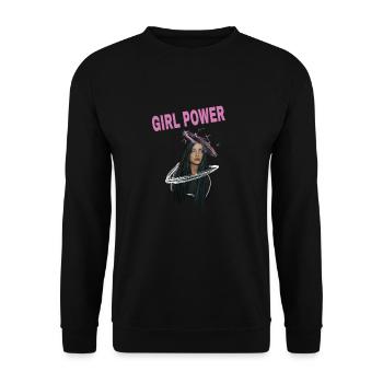 Gerda Biel girl power merch - Sweat-shirt Unisexe - noir - Devant - Alina (178cm) & Michal (187cm)