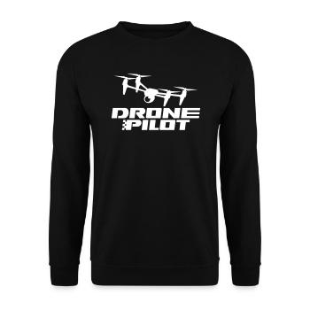 Drone Pilot - Unisex Pullover - Schwarz - Vorne - Alina (178cm) & Michal (187cm)