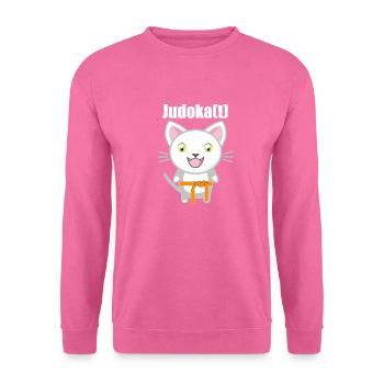 Judo Katze ! Geschenk Geschenkidee - Unisex Pullover - Pink - Vorne