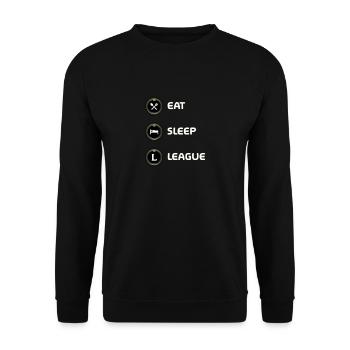 Manger, dormir, ligue - Merch of Legends - Sweat-shirt Unisexe - noir - Devant - Alina (178cm) & Michal (187cm)