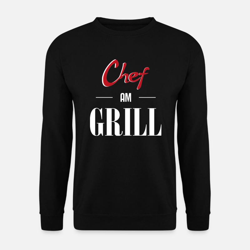 Chef au grill - Sweat-shirt Unisexe - noir