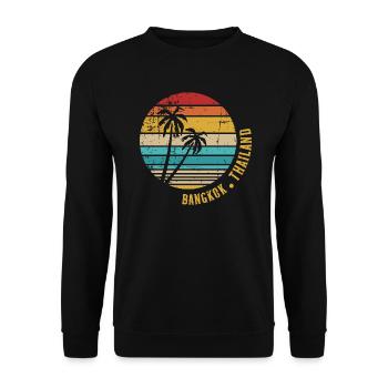 Bangkok - Unisex Sweatshirt - black - Front - Alina (178cm) & Michal (187cm)