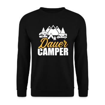 camping - Unisex Sweatshirt - black - Front - Alina (178cm) & Michal (187cm)