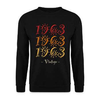 1963 vintage - Unisex Sweatshirt - black - Front - Alina (178cm) & Michal (187cm)