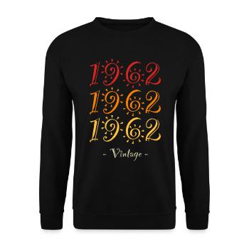 1962 vintage - Unisex Sweatshirt - black - Front - Alina (178cm) & Michal (187cm)