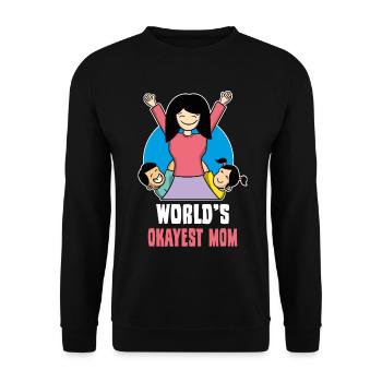 Mother's Day Mother Mom Mom - Unisex Sweatshirt - black - Front - Alina (178cm) & Michal (187cm)