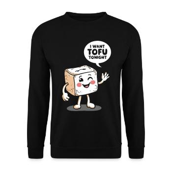 Tofu Lustiges - Unisex Pullover - Schwarz - Vorne - Alina (178cm) & Michal (187cm)