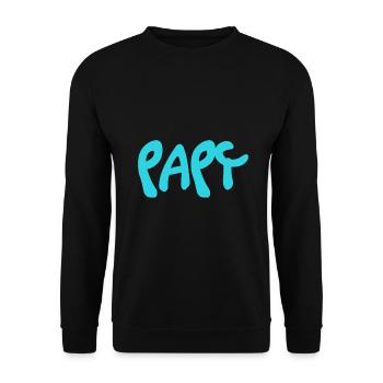 OPA. VATERTAG. FROHER VATERTAG. ICH LIEBE DICH. - Unisex Pullover - Schwarz - Vorne - Alina (178cm) & Michal (187cm)
