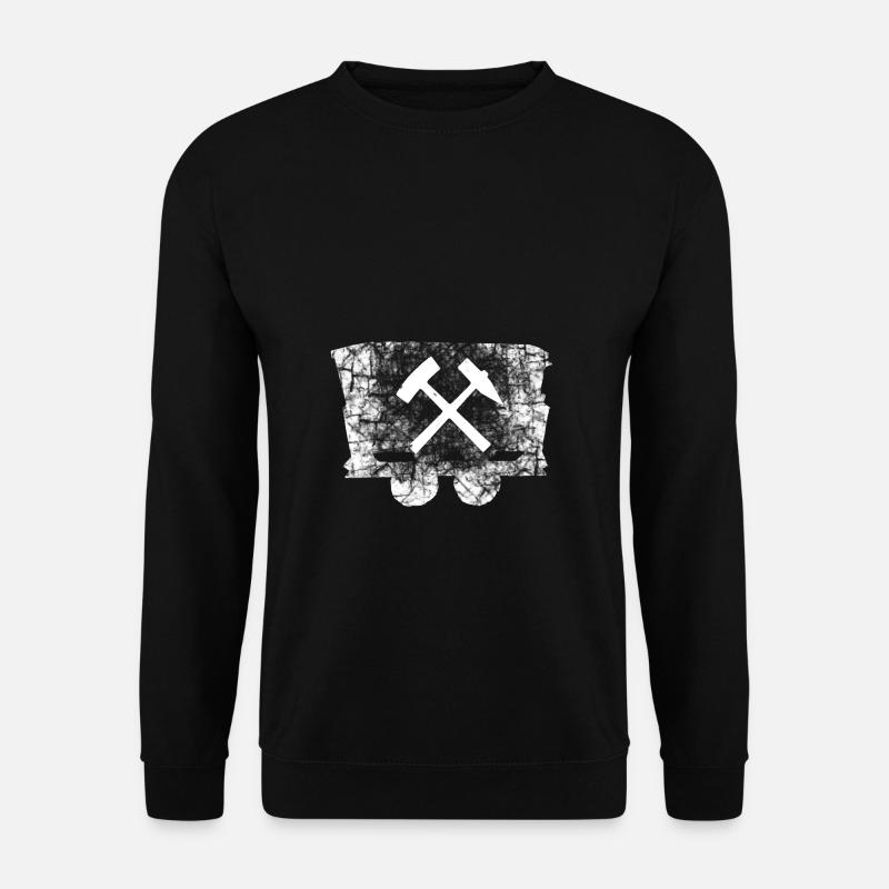 Lore HAMMER ZEICHEN BERGBAU SYMBOL rostig schwarz - Unisex Pullover - Schwarz