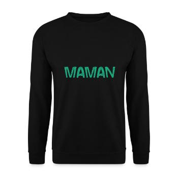 I LOVE. I LOVE YOU. MAMAN. FÊTE DES MÈRES. - Sweat-shirt Unisexe - noir - Devant - Alina (178cm) & Michal (187cm)