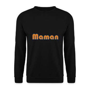 MOM. MOTHER's DAY. HAPPY MOTHER'S DAY. HEART - Unisex Sweatshirt - black - Front - Alina (178cm) & Michal (187cm)