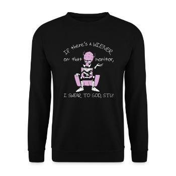 Rick and Morty If There's A Wiener - Unisex Sweatshirt - black - Front - Alina (178cm) & Michal (187cm)