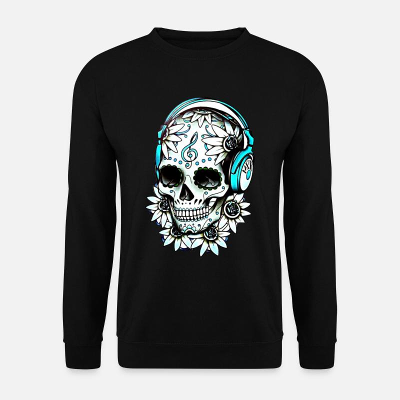 Musik Skull - Unisex Pullover - Schwarz
