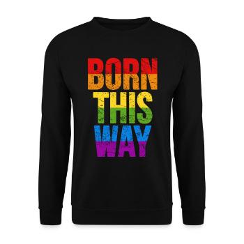 GAY Pride Gay Gay Arc-en-ciel drôle cadeau - Sweat-shirt Unisexe - noir - Devant - Alina (178cm) & Michal (187cm)