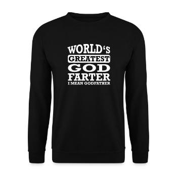 Le plus grand GodFarter du monde, je veux dire le parrain - Fart - Sweat-shirt Unisexe - noir - Devant - Alina (178cm) & Michal (187cm)