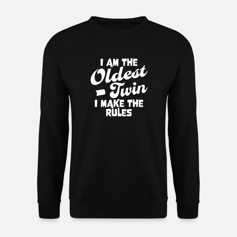 Oldest Twin - Twins Fun Matching Older Twin - Unisex Pullover - Schwarz