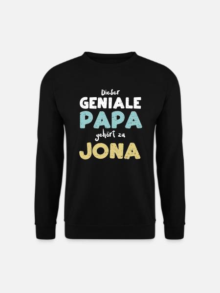 Dieser Geniale Papa Gehört Zu Jona - Unisex Pullover - Schwarz