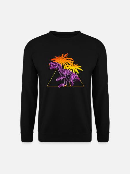 Vaporwave Allosaurus Dinosaur - Unisex Sweatshirt - black