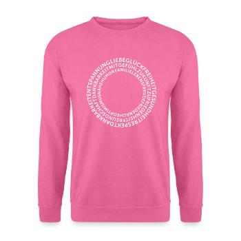 Gute Wünsche / weiß - Unisex Pullover - Pink - Vorne
