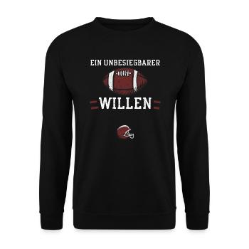 Ein unbesiegbarer Willen - Unisex Pullover - Schwarz - Vorne - Alina (178cm) & Michal (187cm)
