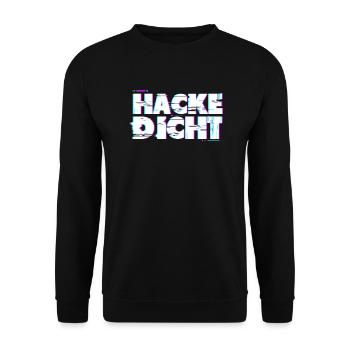 Hacke Dicht - Party - Unisex Pullover - Schwarz - Vorne - Alina (178cm) & Michal (187cm)