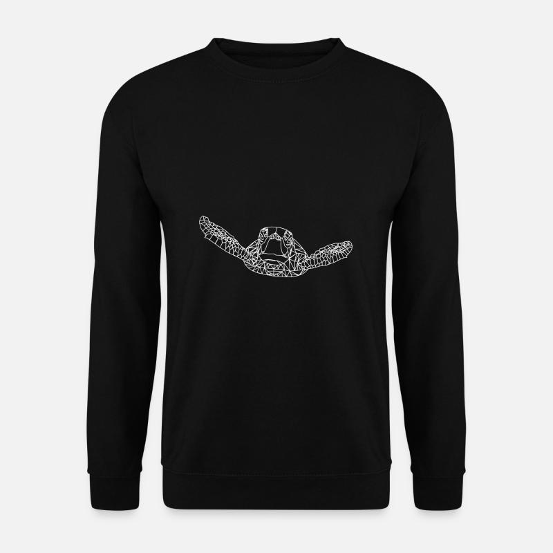Polygon Meeresschildkröte - Unisex Pullover - Schwarz