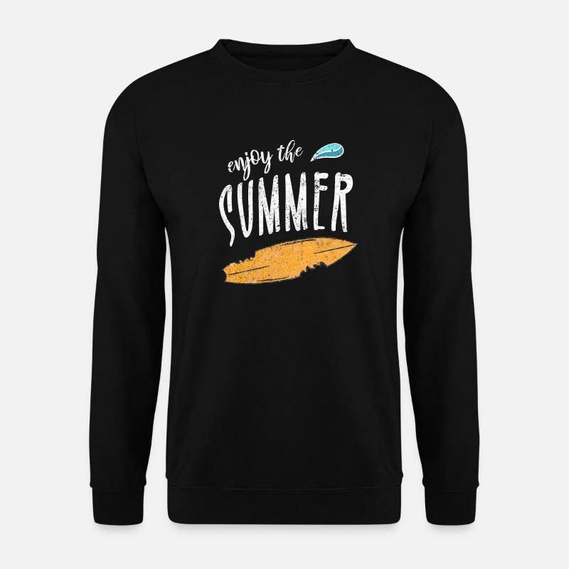 Enjoy Summer - Sommer Surf - Unisex Pullover - Schwarz