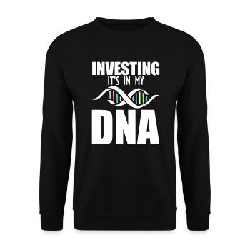 Investieren Aktien Börse - Unisex Pullover - Schwarz - Vorne - Alina (178cm) & Michal (187cm)