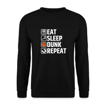 basketball - Unisex Sweatshirt - black - Front - Alina (178cm) & Michal (187cm)