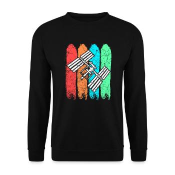 ISS International Space Station - Unisex Sweatshirt - black - Front - Alina (178cm) & Michal (187cm)